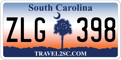 SC license plate ZLG398