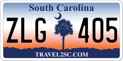 SC license plate ZLG405