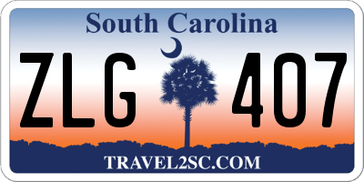 SC license plate ZLG407