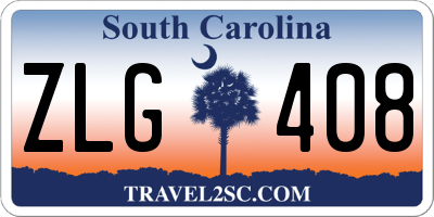 SC license plate ZLG408