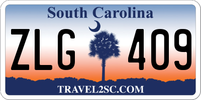 SC license plate ZLG409