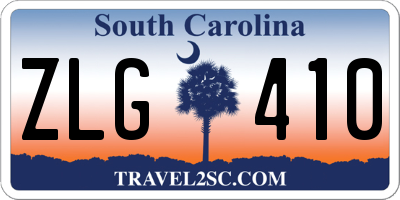 SC license plate ZLG410