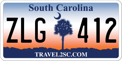 SC license plate ZLG412