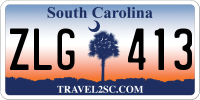SC license plate ZLG413