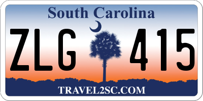 SC license plate ZLG415
