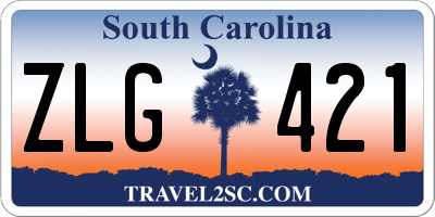 SC license plate ZLG421