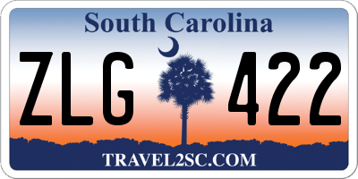 SC license plate ZLG422