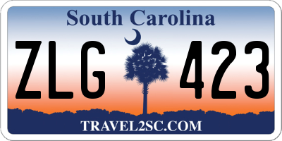 SC license plate ZLG423