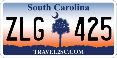 SC license plate ZLG425
