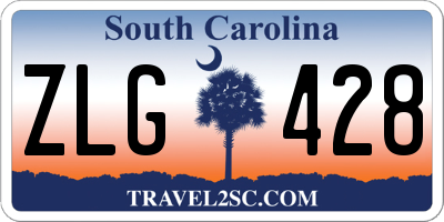 SC license plate ZLG428