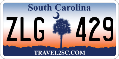 SC license plate ZLG429