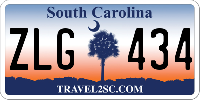 SC license plate ZLG434