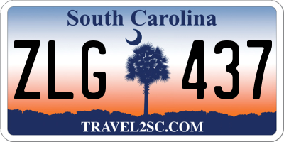 SC license plate ZLG437