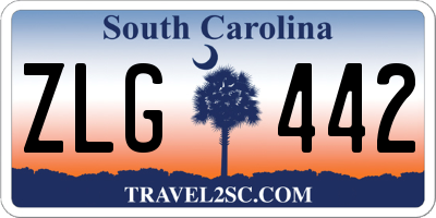 SC license plate ZLG442