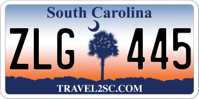 SC license plate ZLG445
