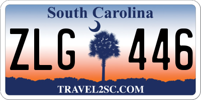 SC license plate ZLG446