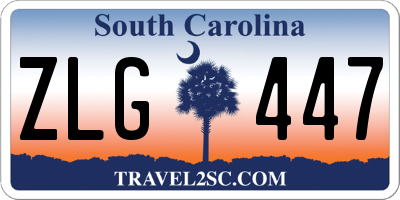 SC license plate ZLG447