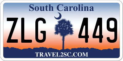 SC license plate ZLG449