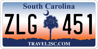 SC license plate ZLG451