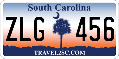 SC license plate ZLG456