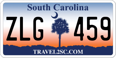 SC license plate ZLG459