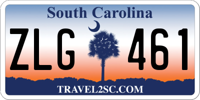 SC license plate ZLG461