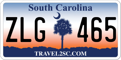 SC license plate ZLG465