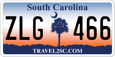 SC license plate ZLG466