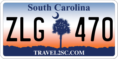 SC license plate ZLG470