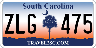SC license plate ZLG475