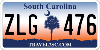SC license plate ZLG476
