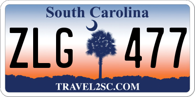 SC license plate ZLG477