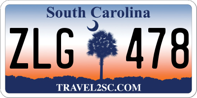SC license plate ZLG478
