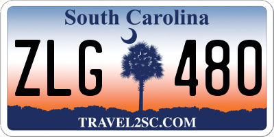 SC license plate ZLG480