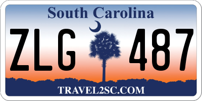SC license plate ZLG487