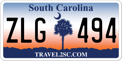 SC license plate ZLG494
