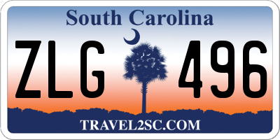 SC license plate ZLG496