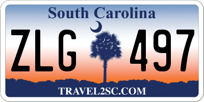 SC license plate ZLG497