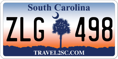 SC license plate ZLG498