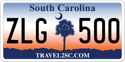 SC license plate ZLG500