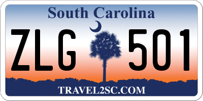 SC license plate ZLG501