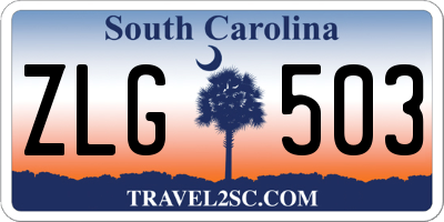 SC license plate ZLG503