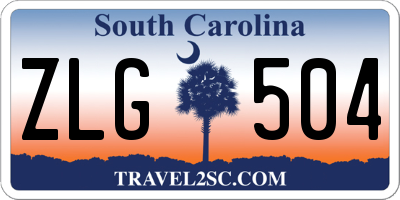 SC license plate ZLG504