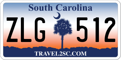 SC license plate ZLG512