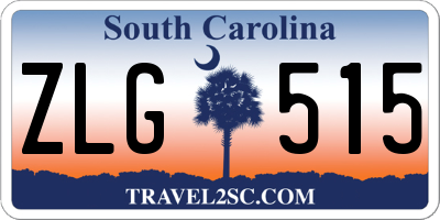 SC license plate ZLG515