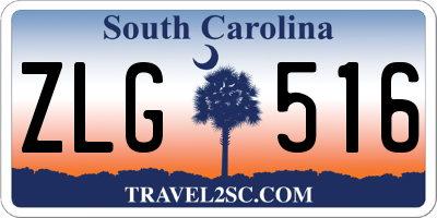 SC license plate ZLG516