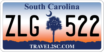 SC license plate ZLG522
