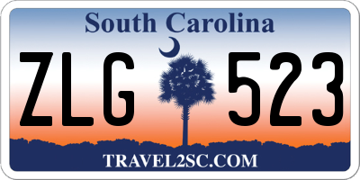 SC license plate ZLG523