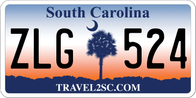 SC license plate ZLG524