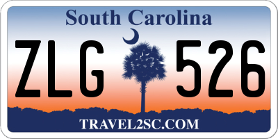 SC license plate ZLG526